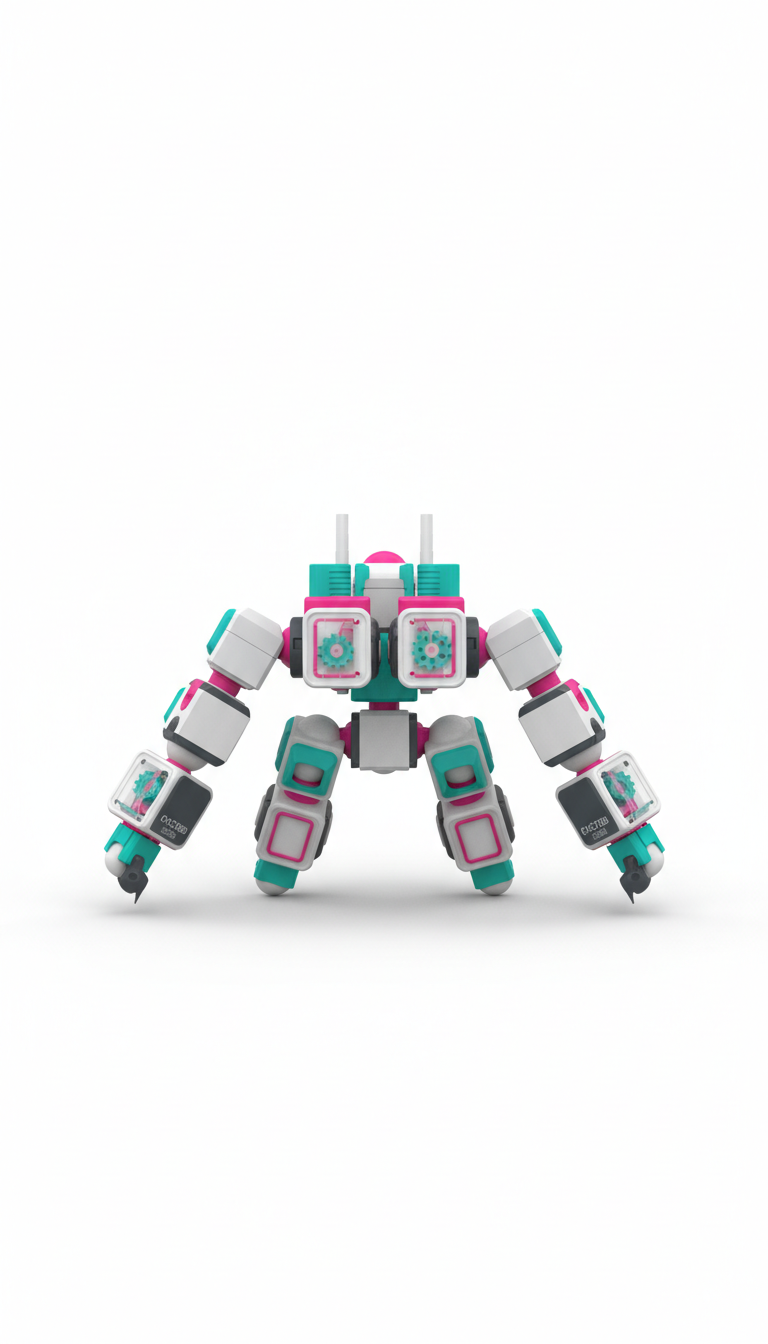 Modular robotics kit with snap connectors