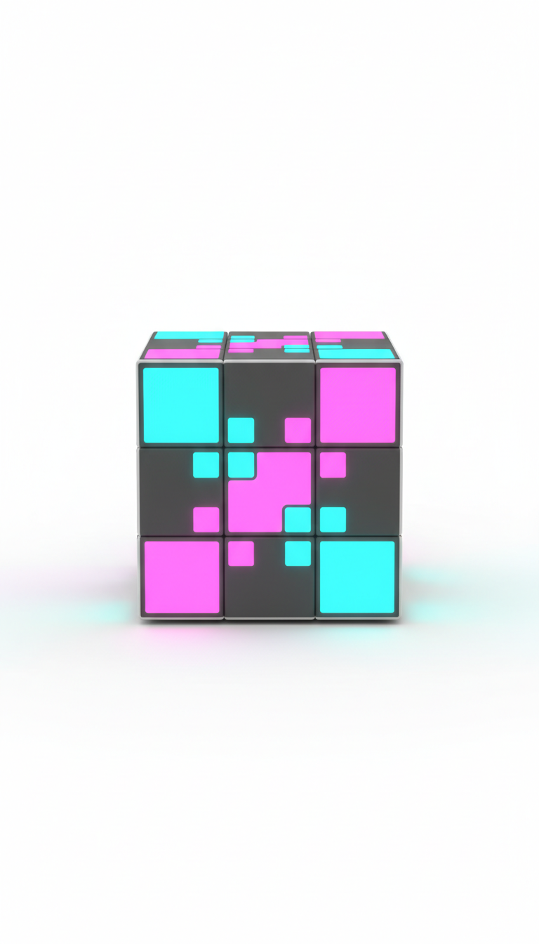 Interactive LED puzzle cube